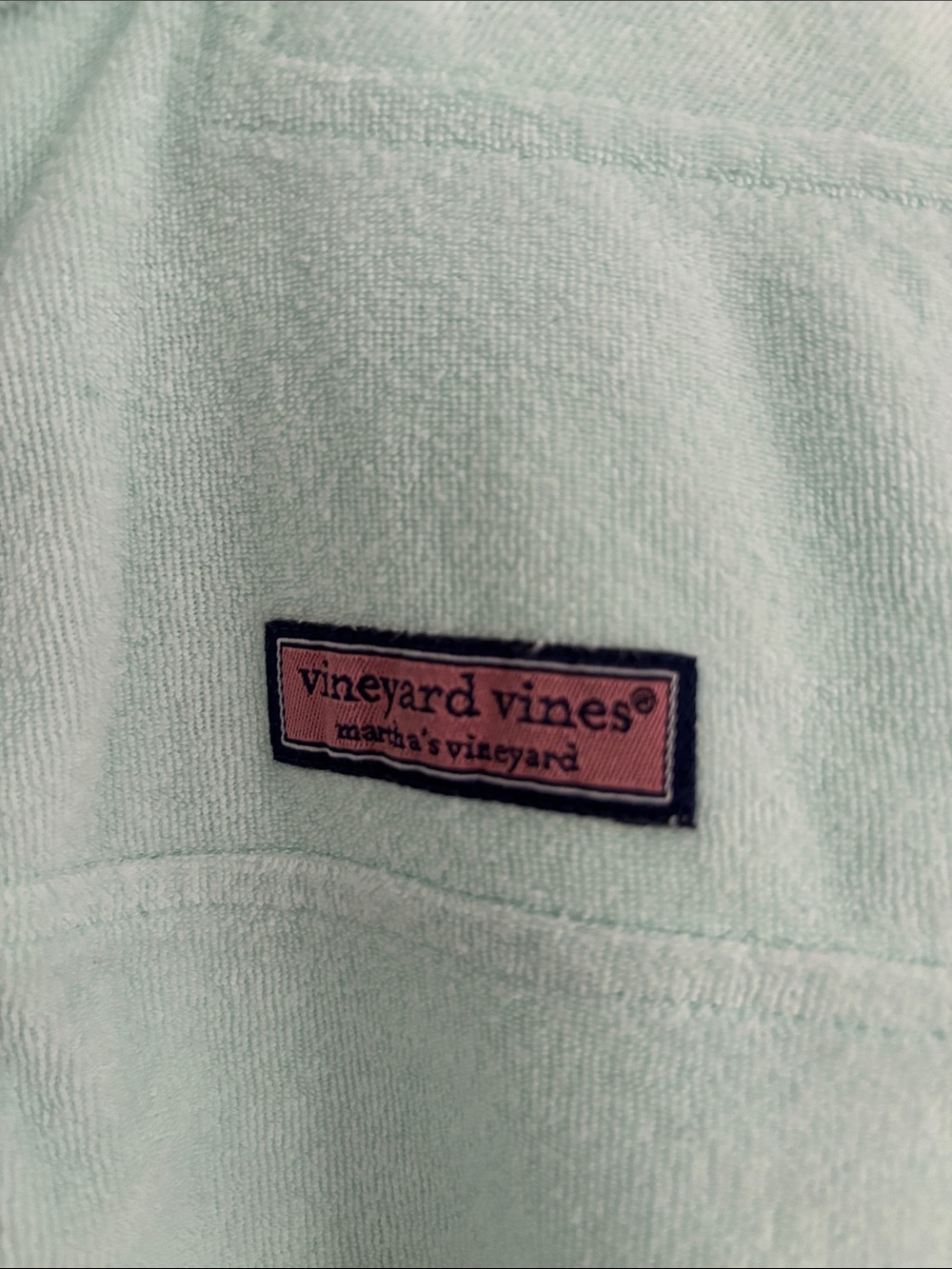 Vineyard Vines Mint Green Half-Zip Terry Pullover - Picture 3 of 4
